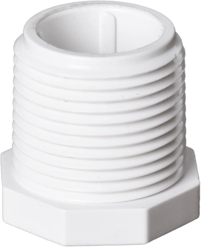 20pcs 0.5 Inch PVC Cleanout Plug Male Threaded Drain End Cap Coupling Adaptor for PVC Pipe Pressure Fitting Schedule 40 NPT Threads Water Pipe closing (1/2", 20)