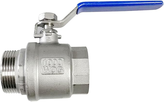 1-1/4" Male to Female Thread Full Port Ball Valves NPT 304 Stainless Steel for Water Oil Gas WOG1000