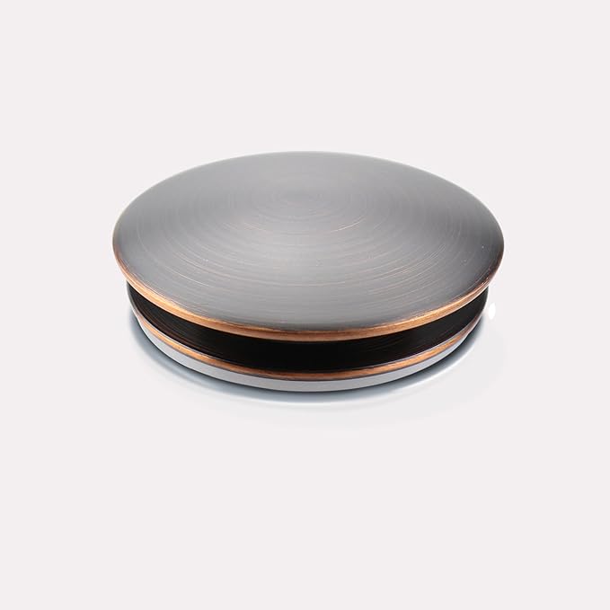 Oil Rubbed Bronze Pop UP Sink Drain, Vanity Bathroom Vessel Lavatory Faucet Drain Stopper, ORB without Overflow