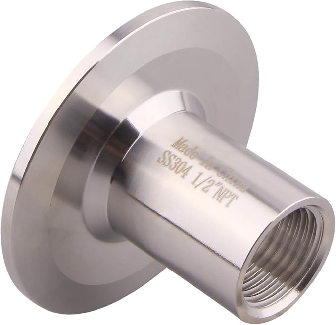 DERNORD Sanitary Female Threaded Pipe Fitting to 2 Inch TRI CLAMP OD 64mm Ferrule (Pipe Size: 1/2" NPT （2 Inch Tri clamp）)