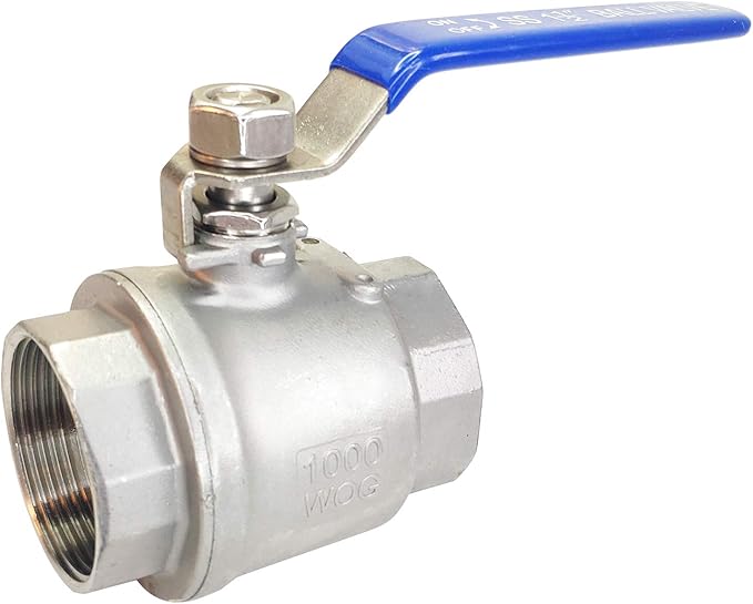 1-1/2" Female Ball Valve NPT Thread 316 Stainless Steel Full Port Ball Valve WOG1000 US Stock
