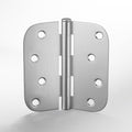 goldenwarm 48 Pack 4 inch Brushed Nickel Door Hinges Satin Nickel Exterior Door Hinges - Residential Hinges for Interior and Exterior Doors, 5/8" Radius Corners, Iron