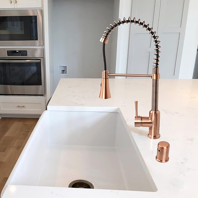 Akicon Copper Kitchen Dishwasher Air Gap Cap, Copper Air Gap Cover for Replacement(AK105AC)