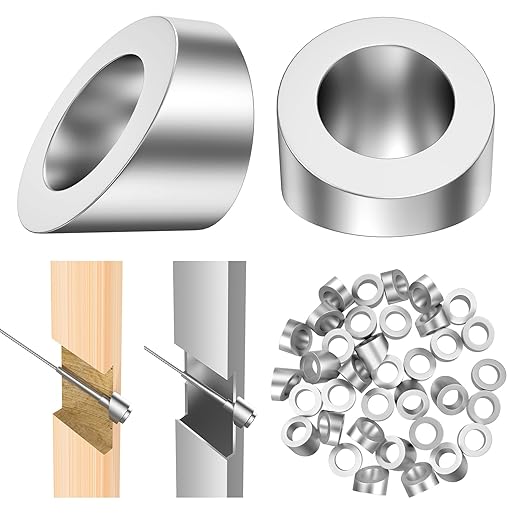 BLIKA 30 Pack 5/16" ID Angle Washers for Cable Railing Posts, Stainless Steel 30 Degree Angle Beveled Washer for 1/8", 3/16" Invisible Cable Railing Hardware, Cable Railing Angled Washer