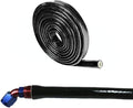 2"(51mm) ID Heat Shielded Fire Thermo Armor Fire Sleeve Silicone Coated Fiberglass for Automotive Hose Cable Lines & Electrical Wiring Black, 3feet