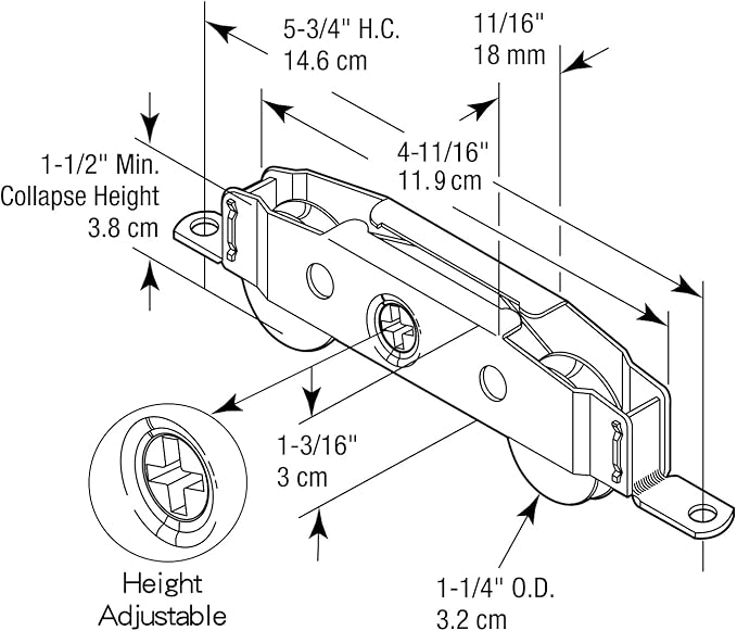Sliding Door Rollers Replacement,304 Stainless Steel Heavy Duty Ball Tandem Wheels Bearing,Patio Sliding Glass Door Roller Assembly Height Adjustable,2 Pack