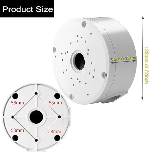 1 Pack Dome Camera Junction Box,Security Camera Bracket,CCTV IP Surveillance Cameras Holder, ABS Plastic Dome Camera Mount