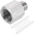 uxcell Pipe Fitting Reducing Adapter, 1/4" NPT Male x G3/8" Female 304 Stainless Steel Reducer Connector for Water Oil Air Pressure Gauge, Silver