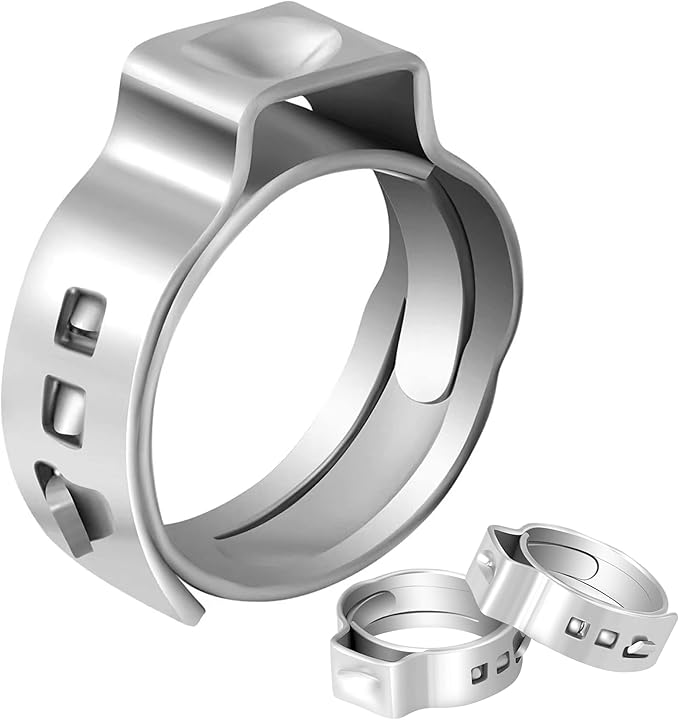 200 Pack 3/4 Inch Pex Cinch Clamp Rings,Premium 304 Stainless Steel PEX Crimp Ring,Pex Fitting Clamps Pinch Ring for PEX Tubing Pipe Fittings Connection