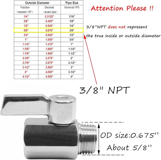 Beduan Mini Ball Valve Stainless Steel(316) 3/8" NPT Male x NPT Female Mini Ball Shutoff Valve(Pack of 2)