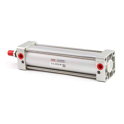 SNS Pneumatic Standard Air Cylinder S-SC 63 x 200 NPT 3/8, Bore: 2 1/2 inch, Stroke: 8 inch, Double Acting