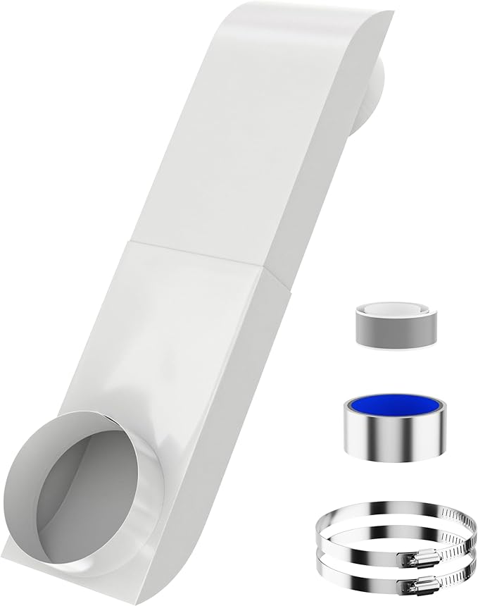 Periscope Dryer Vent Kit, Stainless Steel 4 Inch Telescoping Duct - Adjustable 9.5 to 14.5 Inch, Ultra Slim & Flat Low Profile Design for Tight Spaces Dryer Exhaust Vents