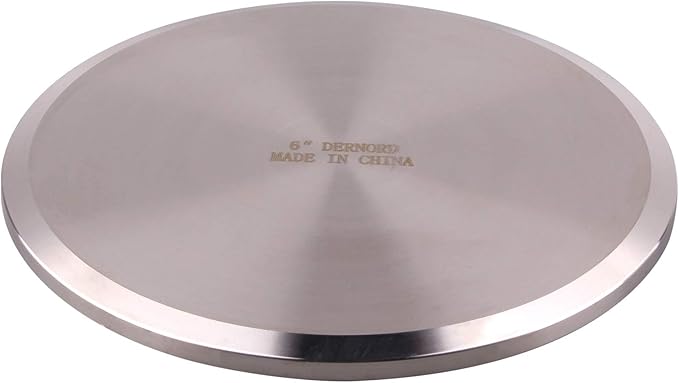 DERNORD Stainless Steel 304 Sanitary Fitting Clamp End Cap fits Tri-Clamp Ferrule Flange (6" (152mm) Tube OD)