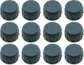12-Piece 1/2 Inch PVC Inner Teeth Pipe Plugs - PVC Threaded Water End Cap Connectors for Irrigation Systems and Water Supply Lines