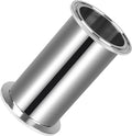 Tri Clamp Tube 2 Inch Tube OD Sanitary Spool Tube Length 4 Inch Clamp End OD 50.5mm 304 Stainless Steel Seamless Round Tubing