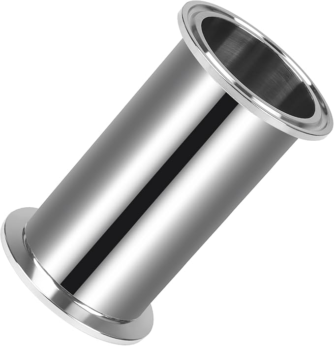 Tri Clamp Tube 2 Inch Tube OD Sanitary Spool Tube Length 4 Inch Clamp End OD 50.5mm 304 Stainless Steel Seamless Round Tubing