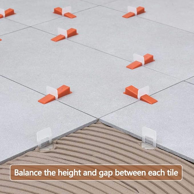 4000 PCS Tile Leveling System Clips 1/8''(3.0mm) 4000-Piece Tiles Leveler Spacers Tool for Professional Ceramic Tile and Stone Installation