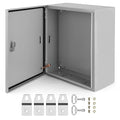 Outdoor Electrical Box,20x16x10 Steel Junction Box, NEMA 4X Electrical Enclosure Box IP66 Waterproof & Dustproof, Universal Electrical Project Box with Lock & Mounting Plate