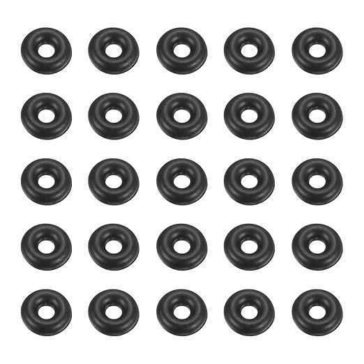 HARFINGTON 50pcs Nitrile Rubber O-Rings 5.5mm OD 1.5mm ID 2mm Width Metric Buna-N NBR Sealing Gasket Plumbing Sealing Repair O Rings for Car Auto Vehicle Repair Faucet Air Gas