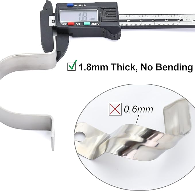 OD 2" Conduit Clamp 304 SS Pipe Support U Bracket, Tube Clamp for Cable/Water Pipe/Pipe, Heavy Duty Pipe Clamps | OD 2" | 6 pcs