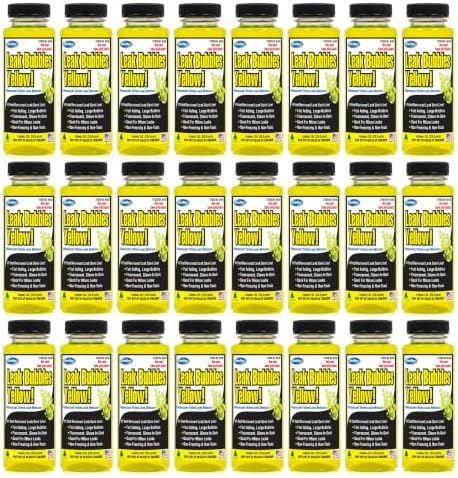 Leak Bubbles Yellow 8 oz HVACR, Gas & Tire Leak Detector Spray 24PC