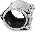 Pipe Repair Clamp Kit -1.85-2 Inch 47mm-51mm High Pressure Resistant Pipe Coupling Clamp for Plastic&Metal Pipes, Emergency Duty Leak Sealer with Stainless Steel, Quick Fix for Water/Gas/Oil Lines