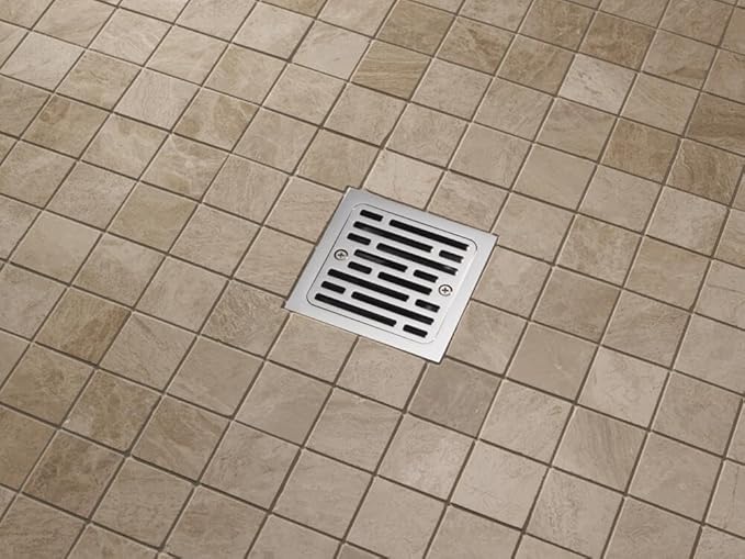 Delta DT062412 4" Tile-in Square Shower Drain - Chrome