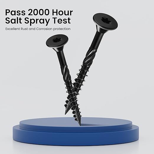 Deck Screws #14 x 4 inch, (79pcs) 2.5lb Heavy Duty Outdoor Wood Screws,Black Rust Resistant Epoxy Coated,Torx Drive Head,with T30 Star Bit