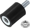 uxcell M5 Rubber Mounts, 1Pcs 15x20mm(DxH) Rubber Cylindrical Anti Vibration Isolator Shock Absorber with Lock Nut for Car Bobbin Generator Air Compressors