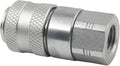 PD242 Series PD Steel Test Port and Diagnostic Equipment Quick Coupler with Female Pipe Thread, 1/8" Body Size, 1/4"-18 NPTF Thread Size, 1.98" Length