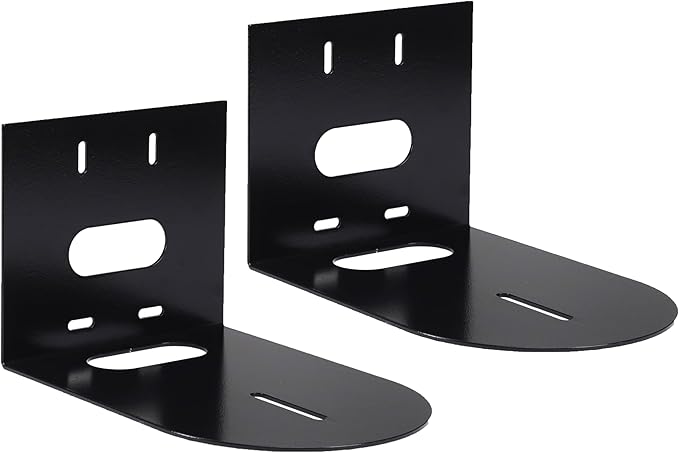 AEONS PTZ Camera Universal Wall Mounting Bracket | Sturdy Durable Compatible with Most Center Mount Cameras Hardware | AV Brackets Wall Mount Holder, Black, 2-Pack