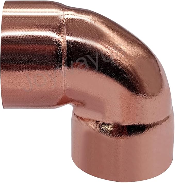 Joywayus 1PCS 1-1/4" Copper 90 Degree Elbow Coupling Sweat Solder Pipe Fitting Pressure Plumbing Solder Connection