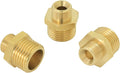 1/2 to 3/8 inch reducer faucet adapter - compressed brass pipe fittings, 3/8 "to 1/2" male water supply pipe adapter for RV kitchen water supply pipes, compatible with 3 water pipe fittings