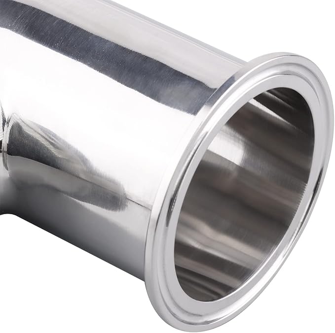 DERNORD Clamp Tee 3 Way Stainless Steel 304 Sanitary Fitting Fits 2.5" Tri-clamp, 64mm Pipe OD