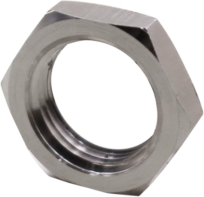 DERNORD Cast Pipe Fitting Stainless Steel 304 Hex Locknut 1/2 Inch NPT Female (Pack of 2)