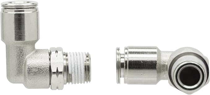 PneumaticPlus PN15 Series Push to Connect Tube Fitting, Male Elbow (3/8" Tube X 3/8" NPT) - Pack of 5