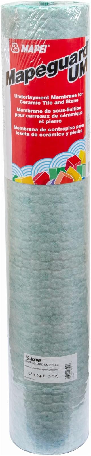 MAPEI Mapeguard UM Underlayment Membrane – High-Performance Ceramic Tile, Porcelain & Stone Crack-Isolation and Waterproofing Solution, 54 sq. ft.