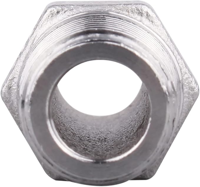 Hex Nipple 1/4 Inch Male NPT - DERPIPE Stainless Steel 304 Threaded Pipe Fitting for Brew Kit, Home Piping Application(Pack of 5)