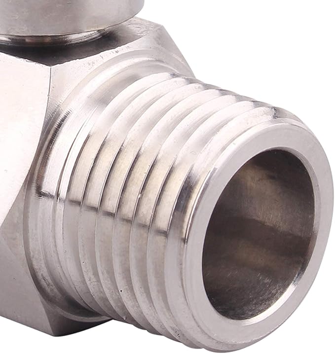 DERNORD 1/2 inch Stainless Mini Ball Valve NPT Female x Male Thread SUS316