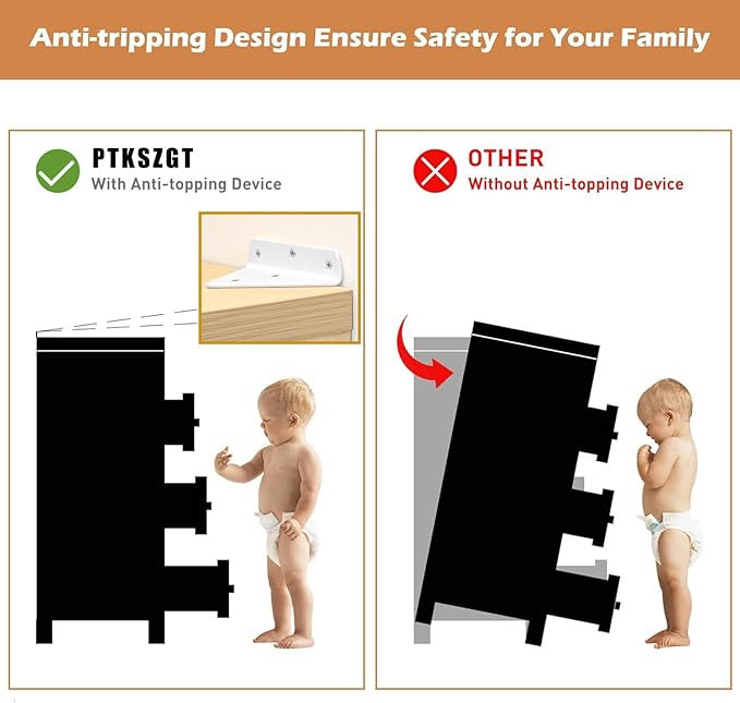 Furniture Anchors for Baby Proofing Heavy Duty Bracket Drywall Anchors Securing 1000 lbs Multiple Installation Options Keep Baby Pet Safety from Falling Furniture 4 Pack White Wall Anchors