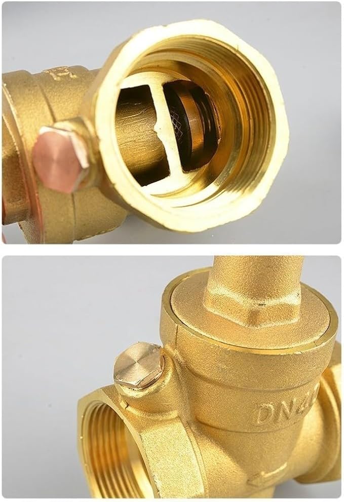 Water Pressure Regulator With Gauge, Made Of High Hardness Brass, Adjustable Water Pressure Reducing Valve Water For Indoor And Outdoor Taps, RV Systems DN20