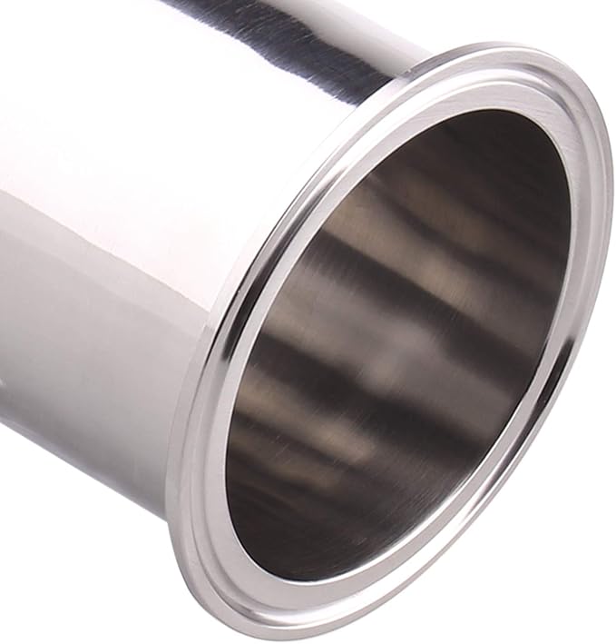 DERNORD Reducing Clamp Tee 3 Way Stainless Steel 304 Sanitary Fitting (3 inch x 3 inch x 1.5 inch)