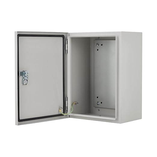 Outdoor Electrical Box, 12"x10"x6" NEMA 4X Steel Enclosure, IP67 Waterproof & Dustproof, Lockable Electrical Junction Box with Mounting Plate and 2 Keys, Indoor and Outdoor Use