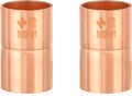 200-Pack HeSun Copper Fittings, 1/2-Inch Copper Coupling with Rolled Stop, C x C with Sweat Solder Connection(COPPER001-200)