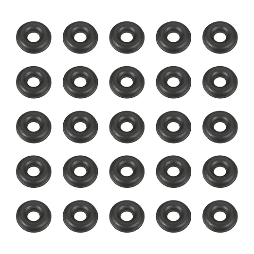 HARFINGTON 50pcs Nitrile Rubber O-Rings 4.5mm OD 1.5mm ID 1.5mm Width Metric Buna-N NBR Sealing Gasket Plumbing Sealing Repair O Rings for Car Auto Vehicle Repair Faucet Air Gas