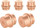 5-Pack GUOFIS Copper Press End Cap, 3/4" x 3/4" Plug Fittings for Copper Tube Connection with Stop(PRESS011-5Pack)
