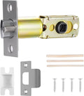 Adjustable Deadlatch Size 60/70mm 45°Turning Angle Square Hole 7.6mm Suitable for Keyed Entry Door Knob/Handle, Door Lock Replacement Parts with Door Strike Plate, Satin Nickel