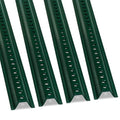 SmartSign U-Channel Sign Post, 8' Tall, 1.12LB Medium Weight, Green Baked Enamel Steel Post - Pack of 4