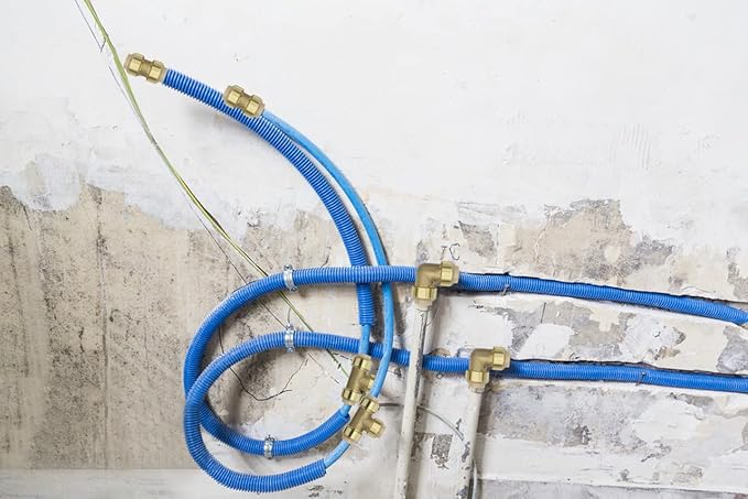 6 Pack Push-to-Connect Plumbing Fittings, 1/2" Pushfit Elbow Fittings with Disconnect Clip for Copper, PEX, CPVC Pipe