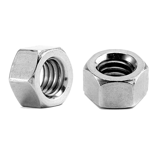 3/8-16 Hex Nuts 100Pcs 304 Stainless Steel 18-8, Full Thread, Hex Drive, Bright Finish by SG TZH